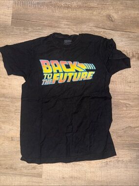 Back to the Future Logo Graphic Tee - Black
